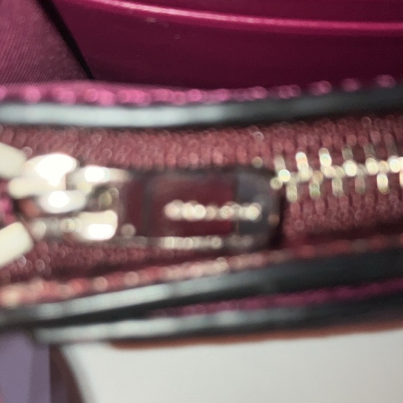 Coach Burgundy leather Snake Print wallet with turnlock closure silver h… - Picture 7 of 12